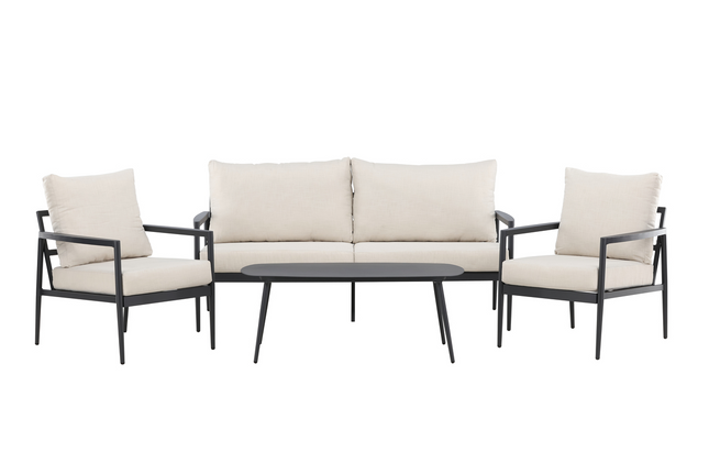 Venture Home Taromina Lounge Set Utomhus Svart