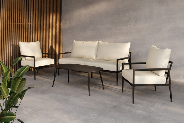 Venture Home Taromina Lounge Set Utomhus Svart