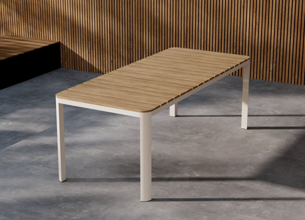 Venture Home Etna Rektangulärt Matbord Utomhus Utomhus 210 x 90 Beige