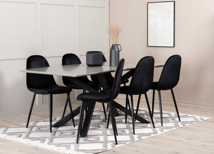 Piazza Rektangulära Matbord 180 x 90 Black