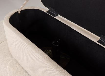 Venture Home Potenza Ottoman 130 x 47 x 50 Offwhite