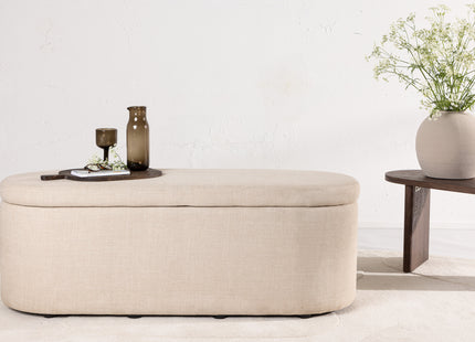 Venture Home Potenza Ottoman 130 x 47 x 50 Offwhite
