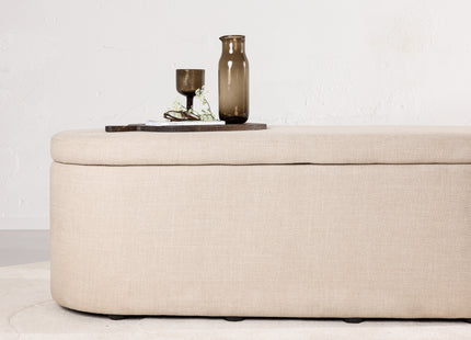Venture Home Potenza Ottoman 130 x 47 x 50 Offwhite