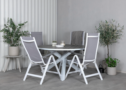 Venture Home Parma Runda Matbord Utomhus ⌀140 Vit