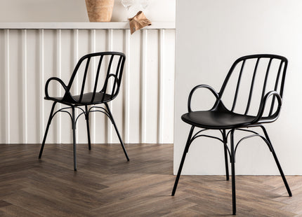 Venture Home Dyrön Matstolar 2-pack Svart