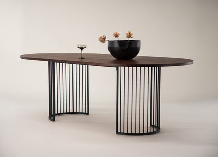 Hamneskär Ovala Matbord 220 x 110 Walnut