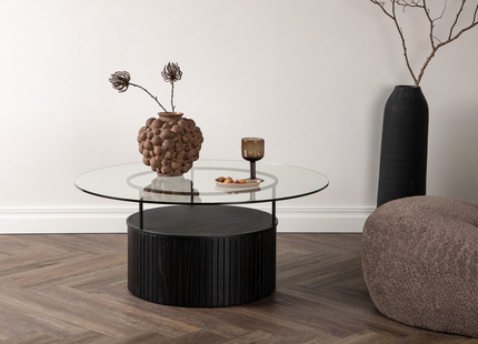 Furniture Fashion Bovall Soffbord ⌀90 Svart