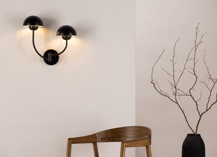 Vind Lyckorna Vägglampa Svart