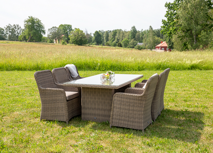Venture Home Wembley Matgrupp Utomhus Med 6st Matstolar Natur
