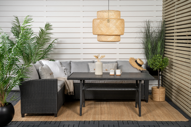 Venture Home Bentwood Hörnsoffgrupp Utomhus Svart