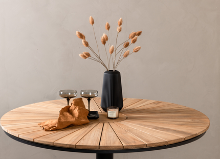 Venture Home Croft Runt Matbord Utomhus ⌀120 Svart