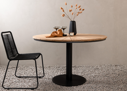 Venture Home Croft Runt Matbord Utomhus ⌀120 Svart