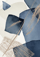 Venture Home Blå Swirl Posters Beige