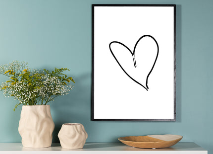 Venture Home Heart Posters Vit