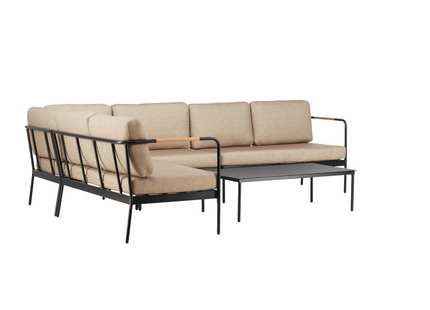 Venture Home Pehnna Hörnsoffgrupp Utomhus Svart Beige