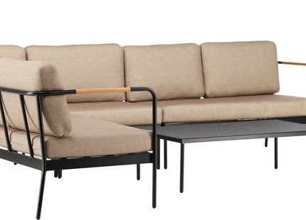 Venture Home Pehnna Hörnsoffgrupp Utomhus Svart Beige