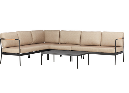 Venture Home Pehnna Hörnsoffgrupp Utomhus Svart Beige