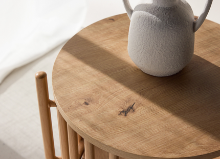 Venture Home Rubbo Sidobord ⌀45 Natur