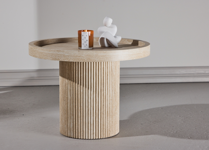 Venture Home Krille Sidobord ⌀60 Beige
