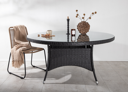 Venture Home Volta Runt Matbord Utomhus ⌀150 Svart