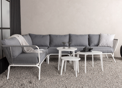 Venture Home Roxo Hörnsoffgrupp Utomhus Vit Grå