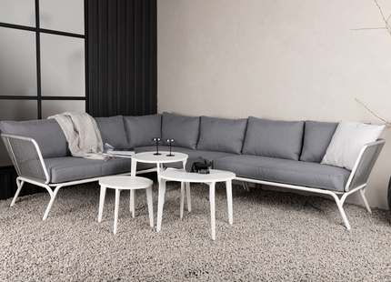 Venture Home Roxo Hörnsoffgrupp Utomhus Vit Grå