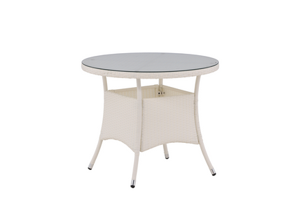 Venture Home Volta Runt Matbord Utomhus ⌀90 Vit