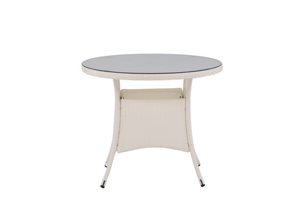 Venture Home Volta Runt Matbord Utomhus ⌀90 Vit