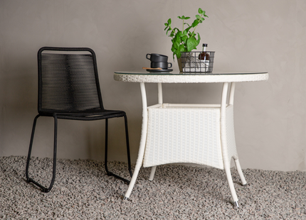 Venture Home Volta Runt Matbord Utomhus ⌀90 Vit