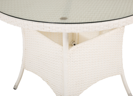 Venture Home Volta Runt Matbord Utomhus ⌀90 Vit