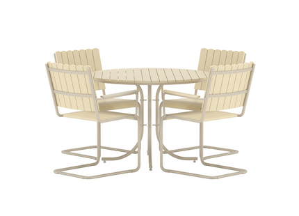 Venture Home Holmsund Matgrupp Utomhus Med 4st Matstolar Beige