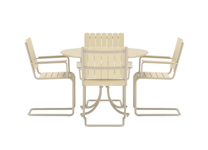 Venture Home Holmsund Matgrupp Utomhus Med 4st Matstolar Beige