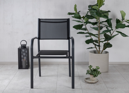 Venture Home Santorini Matstol Utomhus 2-pack Svart
