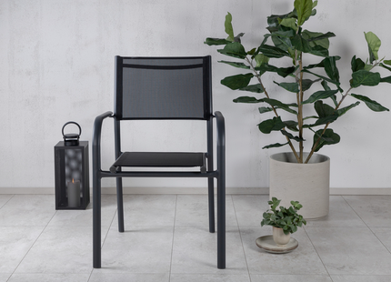Venture Home Santorini Matstol Utomhus 2-pack Svart