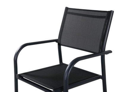 Venture Home Santorini Matstol Utomhus 2-pack Svart