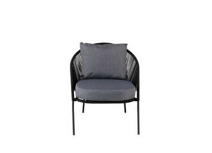 Venture Home Lindos Loungefåtölj Utomhus Svart 2-pack