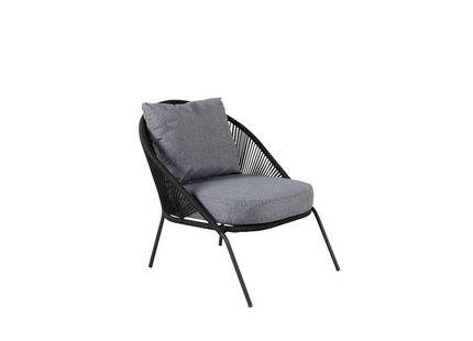Venture Home Lindos Loungefåtölj Utomhus Svart 2-pack