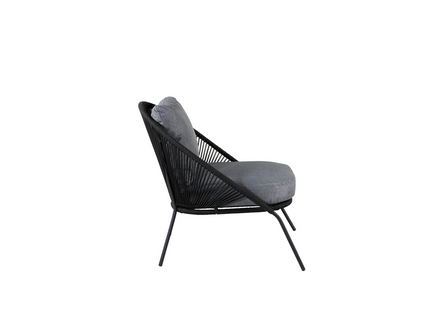 Venture Home Lindos Loungefåtölj Utomhus Svart 2-pack