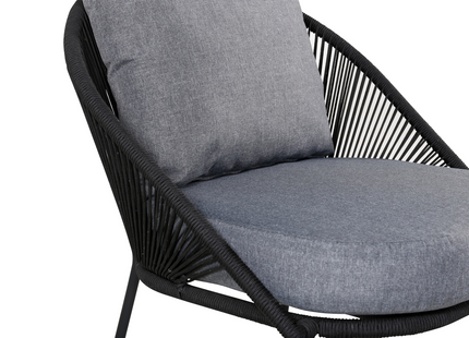 Venture Home Lindos Loungefåtölj Utomhus Svart 2-pack