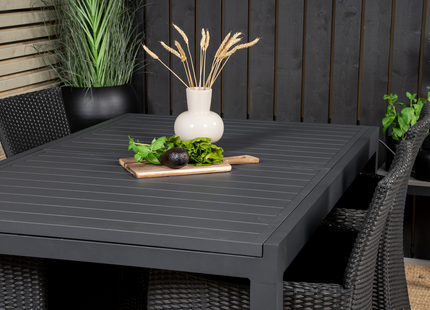 Venture Home Marbella Rektangulärt Matbord Utomhus 160 x 100 Svart