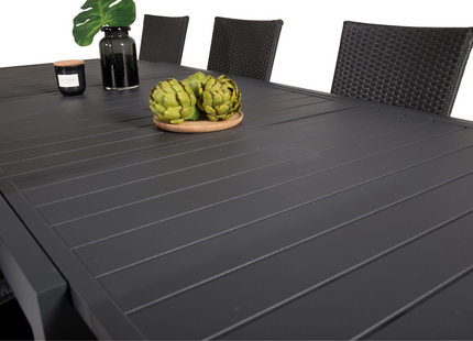 Venture Home Marbella Rektangulärt Matbord Utomhus 160 x 100 Svart