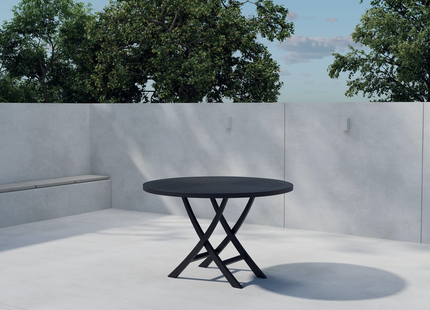 Venture Home Kenya Runt Matbord Utomhus ⌀120 Svart