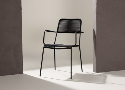 Venture Home Lindos Matstol Utomhus 2-pack Svart
