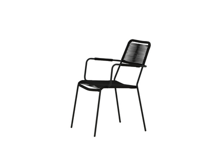 Venture Home Lindos Matstol Utomhus 2-pack Svart