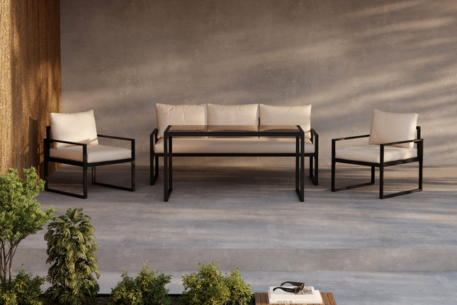 Venture Home Catania Soffgrupp Utomhus Svart Beige