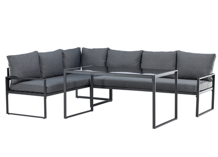 Venture Home Zingaro Hörnsoffgrupp Utomhus Svart Grå