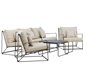 Venture Home Palazzo Soffgrupp Utomhus Svart Beige