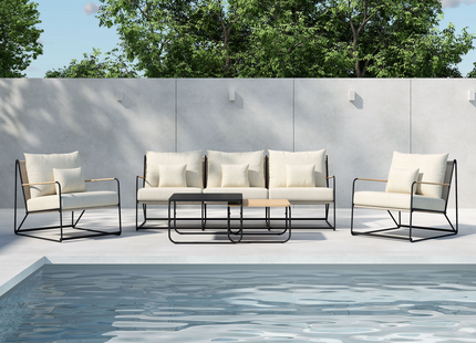 Venture Home Palazzo Soffgrupp Utomhus Svart Beige
