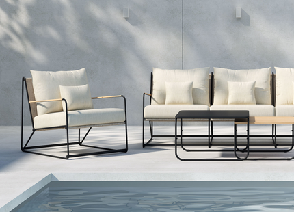 Venture Home Palazzo Soffgrupp Utomhus Svart Beige