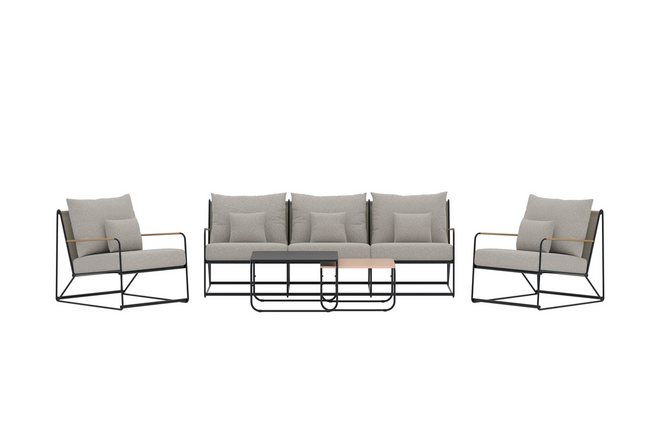 Venture Home Palazzo Lounge Set Utomhus Svart